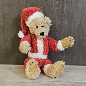 Vintage 90s Boyds Collection Jointed Santa Bear, 10" Long